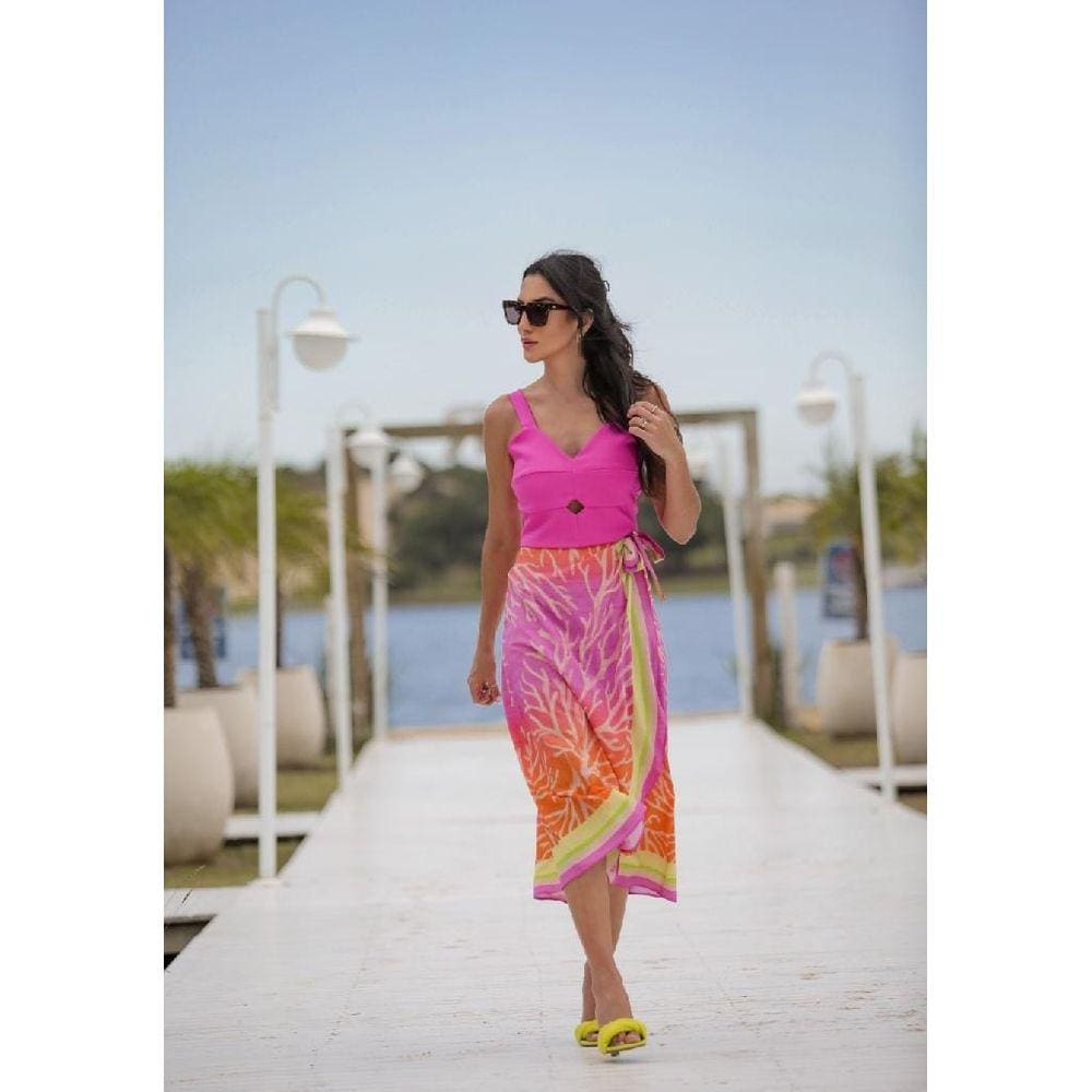 Cropped Alfaitaria Com Recorte Feminino Displicent
