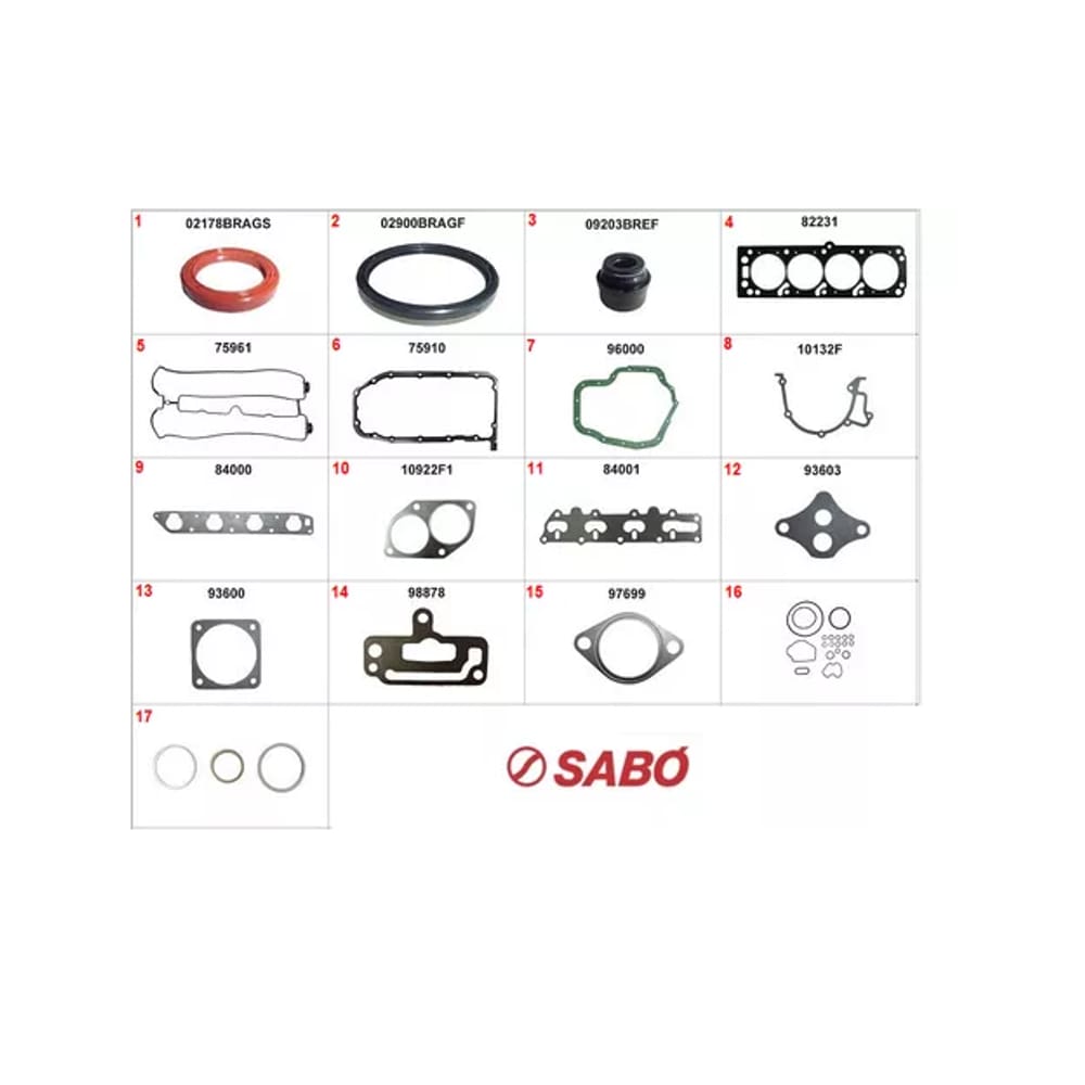 Jogo Junta Motor Vectra 2.2 16V 80284 Sabo