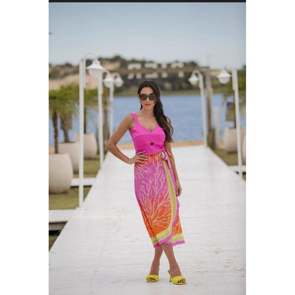 Cropped Alfaiataria Com Recorte Feminino Displicent