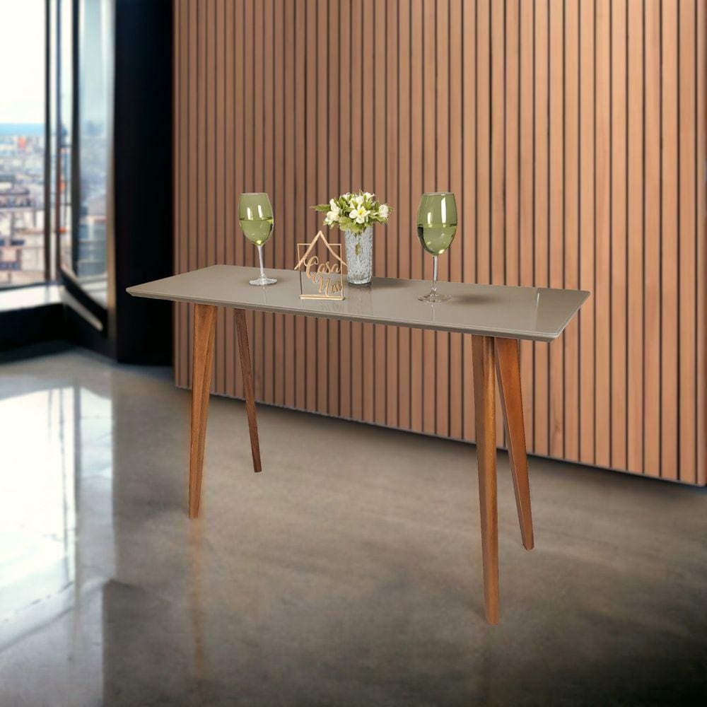 Aparador com Vidro 120x40cm Slim  Cinza