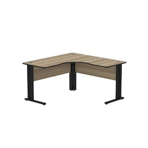Mesa para Escritório em L ETP 1313 Maxxi Noce Marromlle/Preto