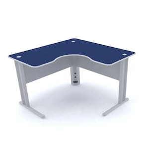 Mesa Estação de Trabalho em L ETP1414 Maxxi Cinza/Azul
