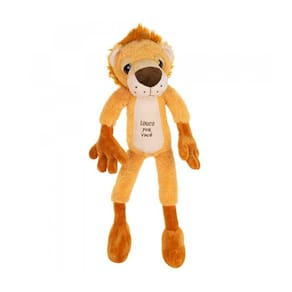 Leão De Pelúcia Caramelo Patas Longas 27 Cm
