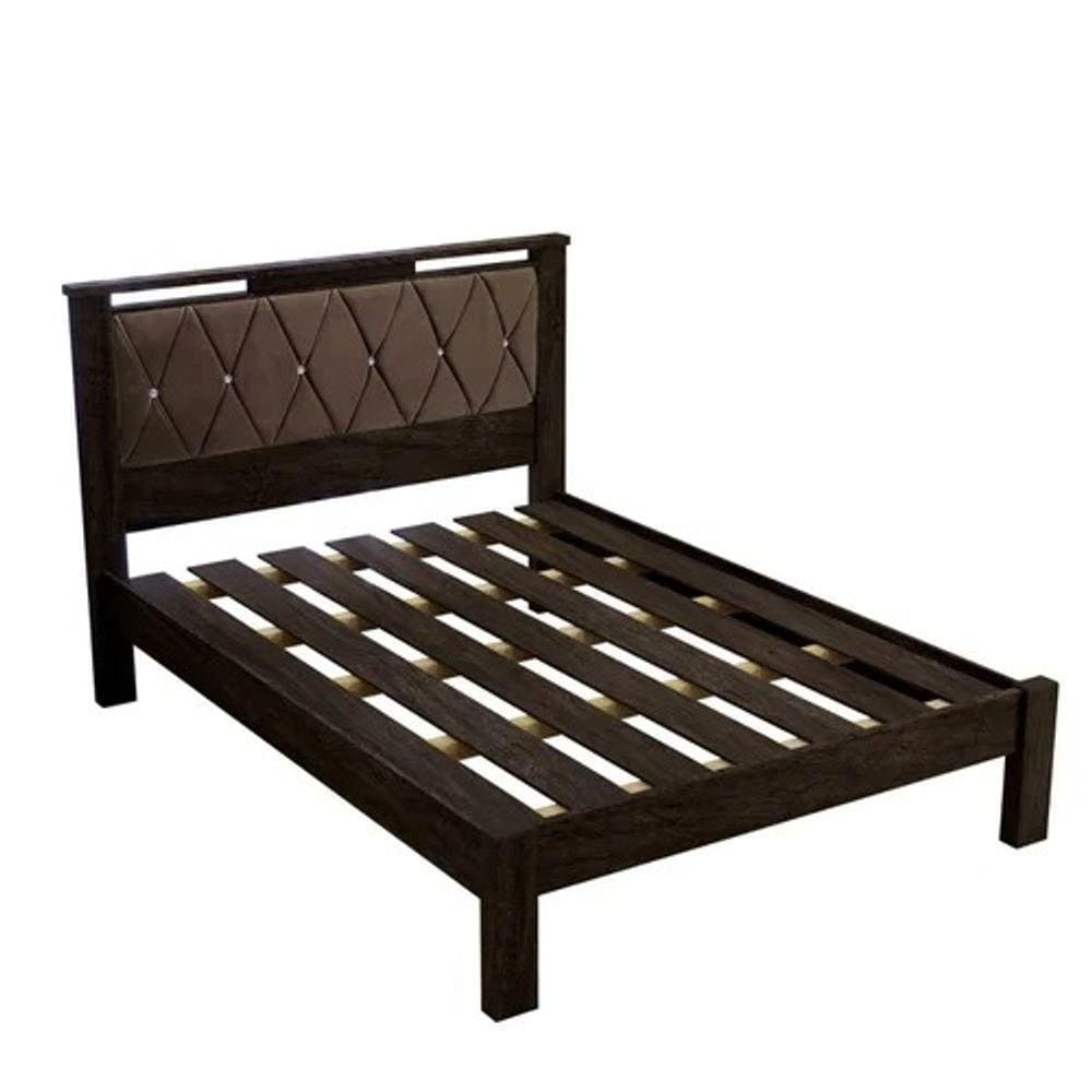 Cama De Casal Alaska Mocaccino/Marrom – Carmolar Móveis