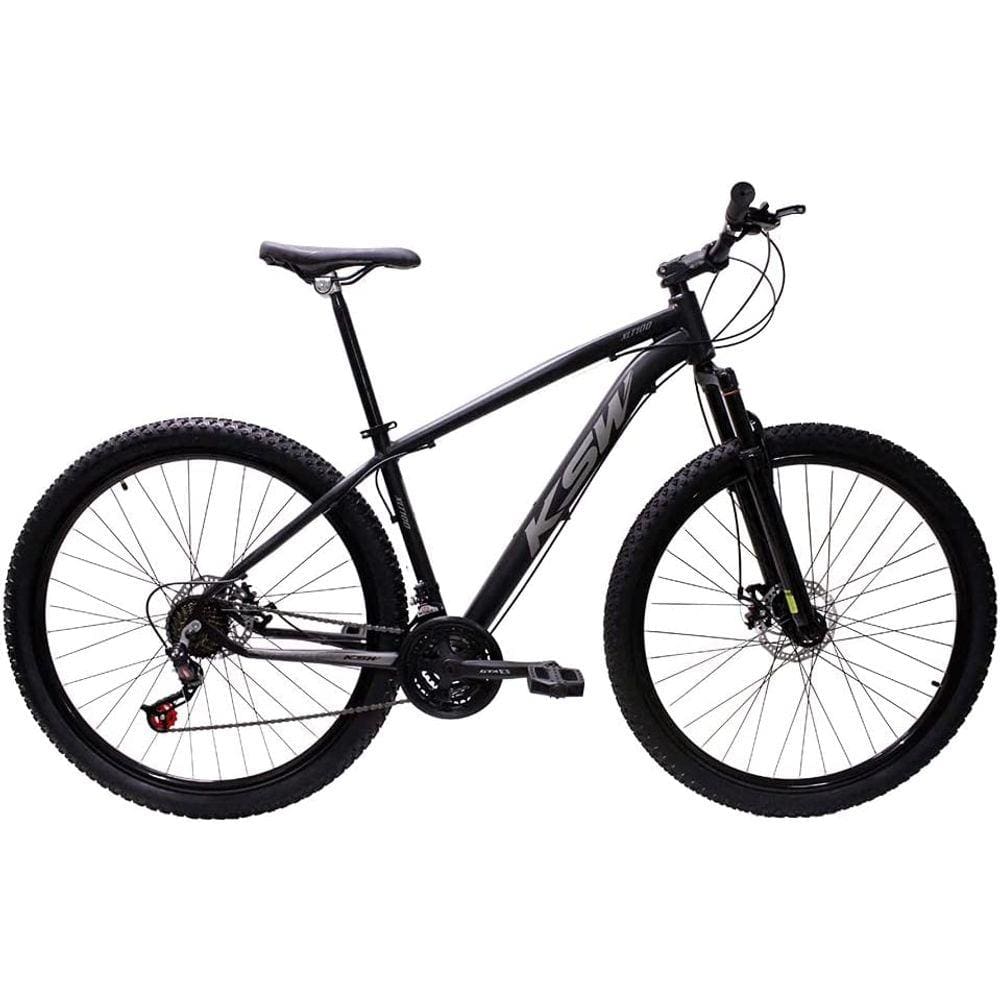 Bicicleta Aro 29 Ksw Xlt 24v Freio A Disco Suspensão Mountain Bike Alumínio - Preto\\Prata