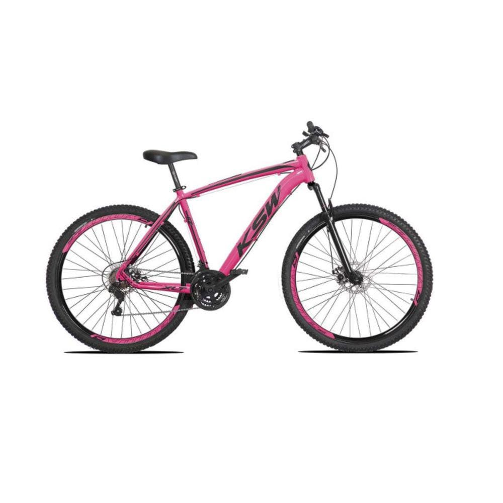 Bicicleta Aro 29 Ksw Xlt 24v Freio A Disco Suspensão Mountain Bike Alumínio - Rosa