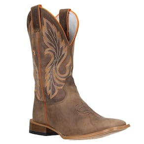 Bota Masculina de Couro Marrom Bico Quadrado Cow Way 33725