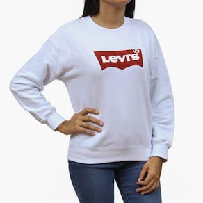 Moletom Careca Feminino Branco Levi`s 33780