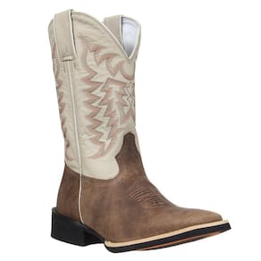 Bota Masculina de Couro Marrom Bico Quadrado Cow Way 33715
