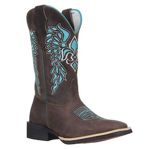 Bota Feminina Café Bico Quadrado Cow Way 33708