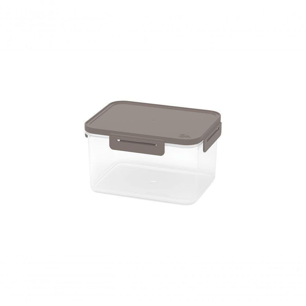 Pote Hermético 1,6 L Retangular Plástico Cor Warm Gray Linha Hug Coza Warm Gray Coza