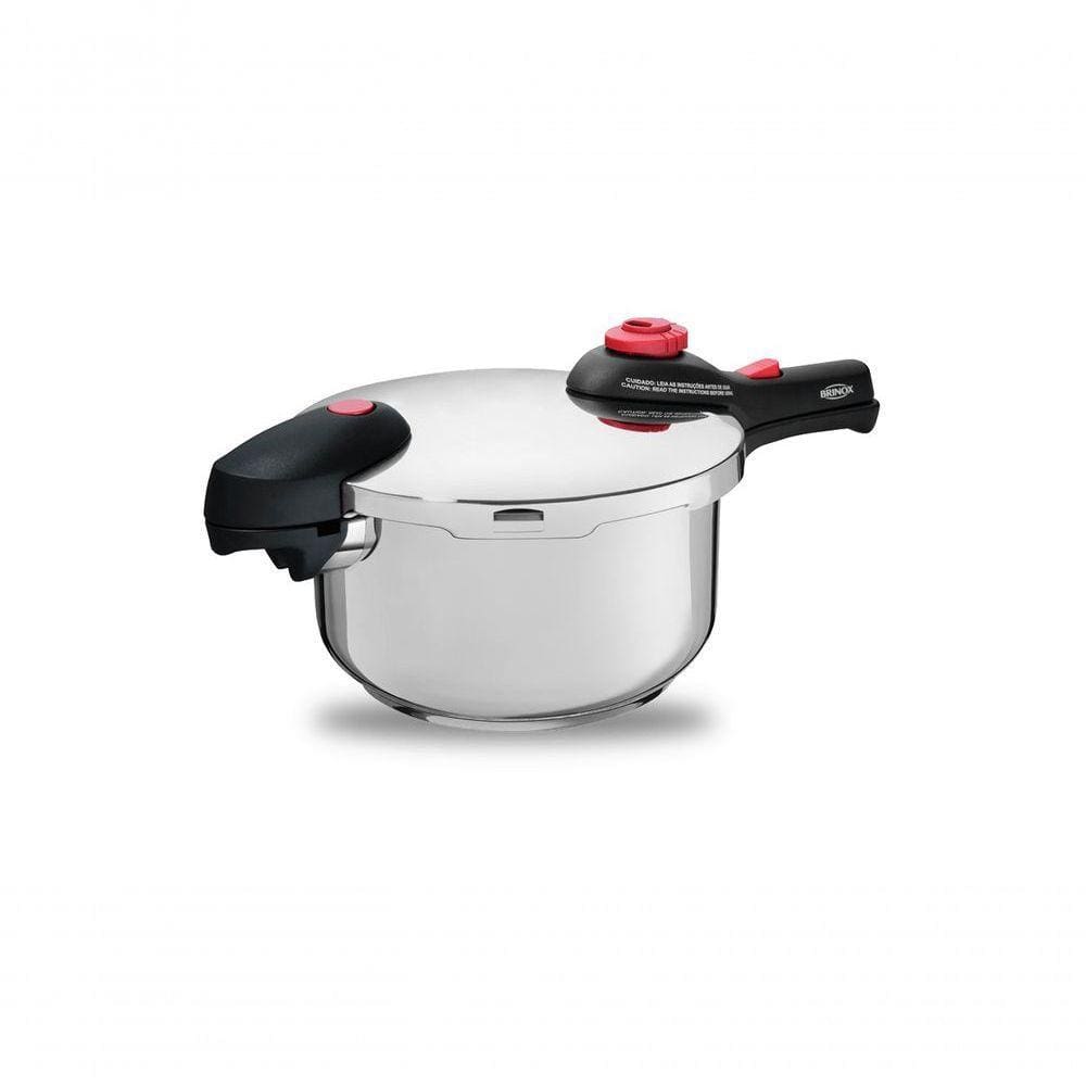 Panela De Pressão Inox 6 L - Supra ø 22 X 25 Cm 6 L - Brinox