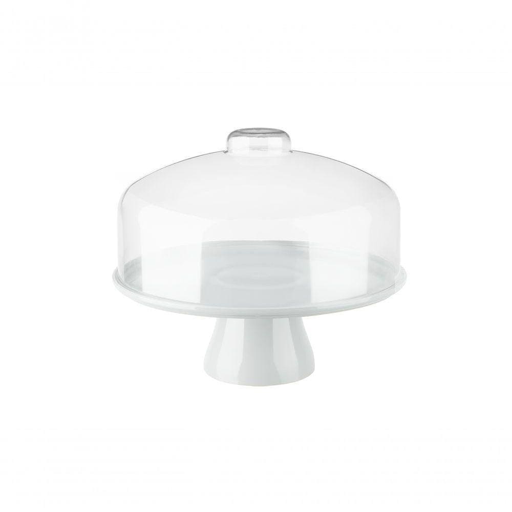 Boleira Grande Cake Com Cúpula 32 X 32 X 26,7 Cm Branco Coza
