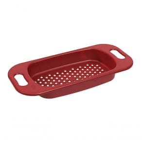 Escorredor Para Pia Basic 47,2 X 21,2 X 6,3 Cm Vermelho Bold Coza