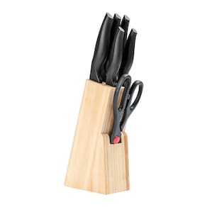 Conjunto De Facas 7 Peças Com Cepo Cross Preto Brinox