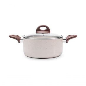 Caçarola Com Tampa ø24 Ceramic Life Granada Indução - Brinox 24 Cm Vanilla Brinox