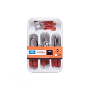 Faqueiro Itaparica 25 Peças Vermelho Bold Brinox