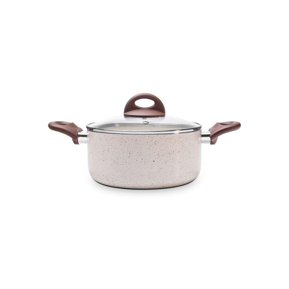 Caçarola Com Tampa ø20 Ceramic Life Granada Indução - Brinox 20 Cm Vanilla Brinox