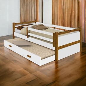 Cama Infantil Diana Branco/mel C/ Auxiliar
