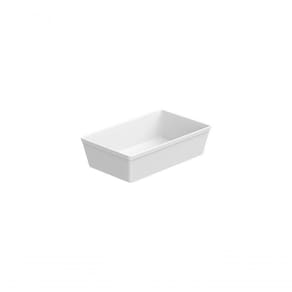 Travessa Retangular Gn 1/4 26 Cm Plástico Cor Branco Linha Uno Coza Branco