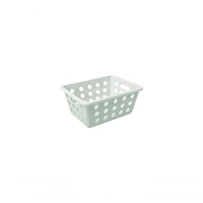 Cesta Pequena Organizadora 1,5 L Retangular Plástico Cor Eco Natural Linha Flora Coza Eco Natural