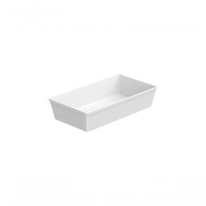 Travessa Retangular Gn 1/3 32 Cm Plástico Cor Branco Linha Uno Coza Branco
