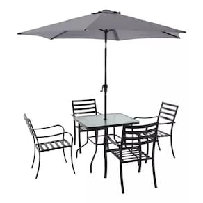 Conjunto Varanda Jardim Completo 6 Peças Aço Vidro - Premier