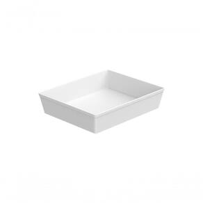 Travessa Retangular Gn 1/2 33 Cm Plástico Cor Branco Linha Uno Coza Branco