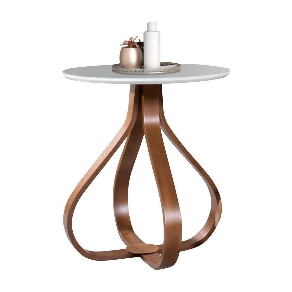 Mesa Lateral Alice Tampo 50cm Diâmetro Altura 70cm De Altura
