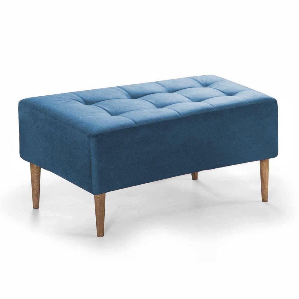 Recamier/puff Basico 90cm Cor Suede Azul