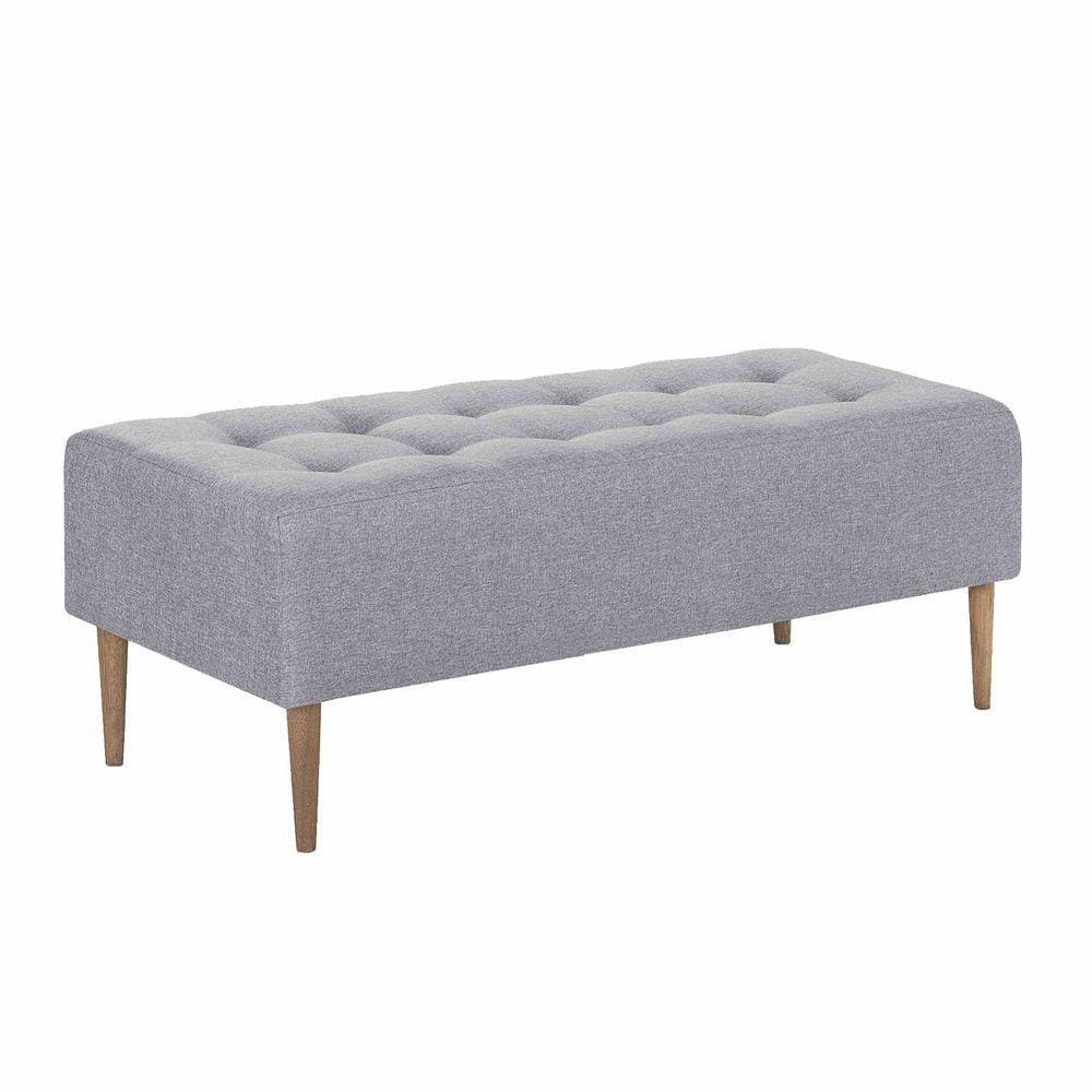 Recamier/puff Basico 90cm Cor Linho Cinza