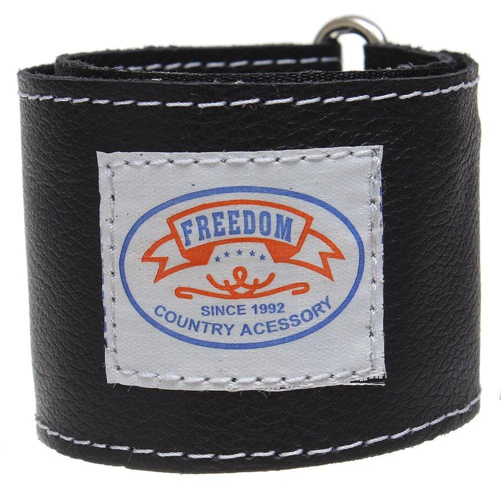 Munhequeira de Couro Preto Freedom 32027