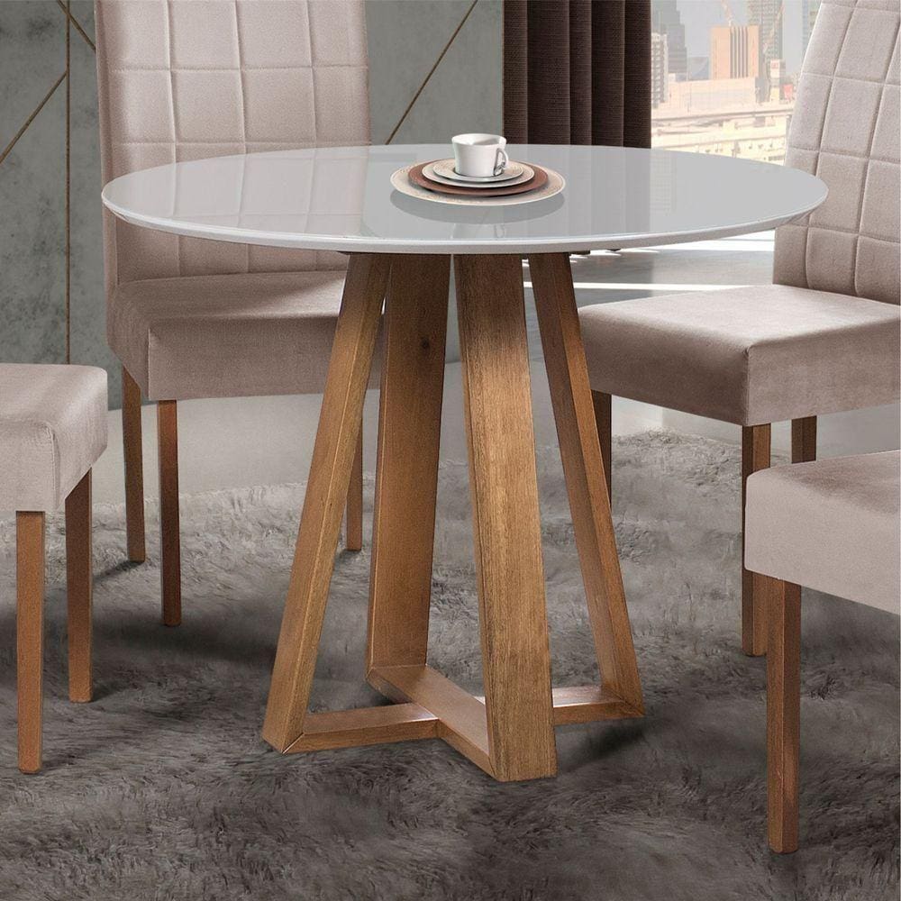 Mesa De Jantar Vitória 90cm Diâmetro
