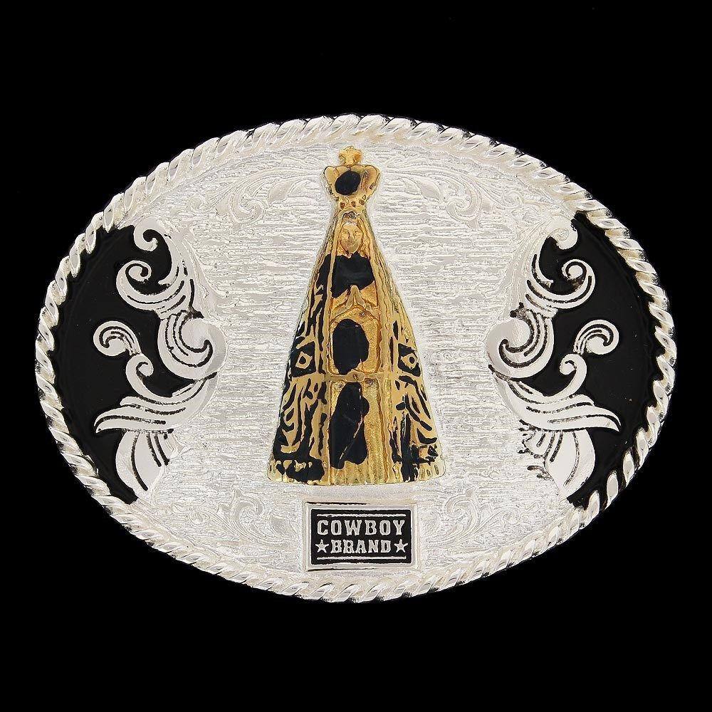 Fivela Infantil Nossa Senhora Aparecida com Banho Dourado e Prata - Cowboy Brand 12110