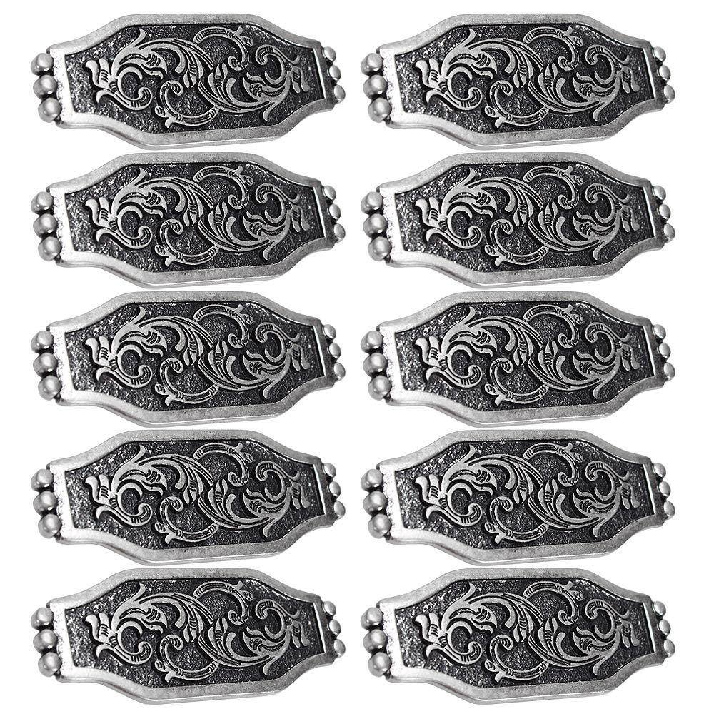 Kit com 10 Margaridas 71X28mm Prata Envelhecida Rodeo West 21452