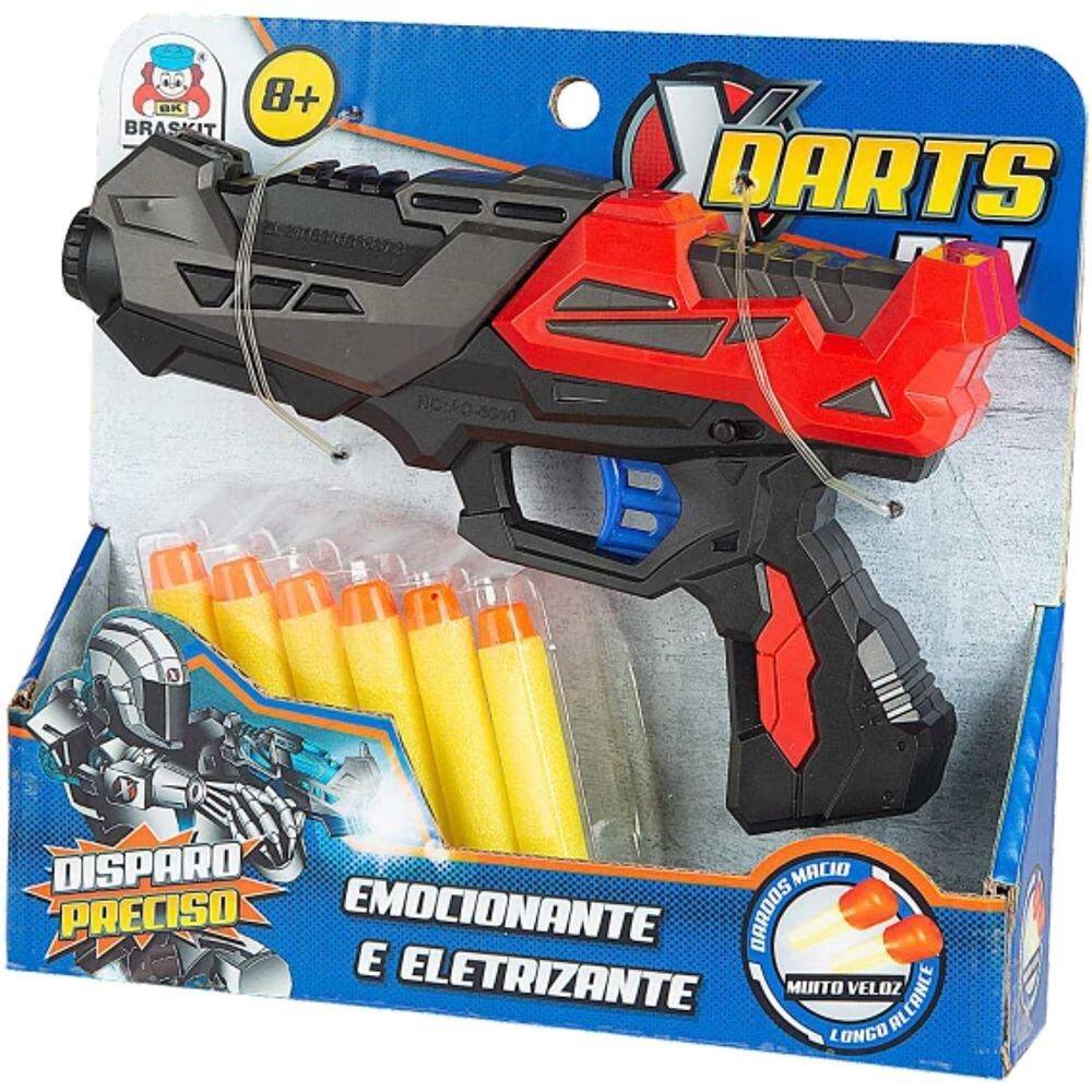 Lançador De Dardos X Darts Pl 1 Com 6 Dardos 060-8 Braskit
