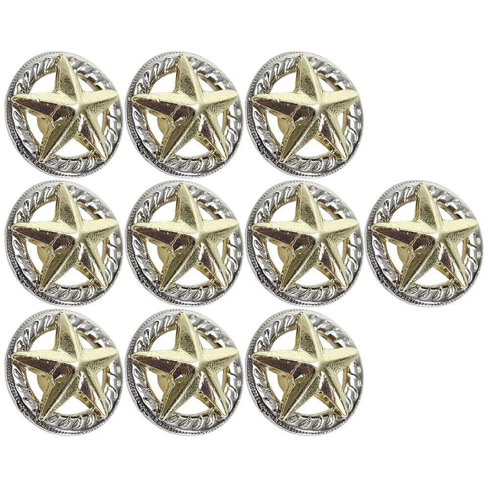 Kit com 10 Margaridas Estrela 19mm Dourada Rodeo West 25622