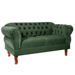 Namoradeira 2 Lugares Chesterfield Elisabeth Via Encanto Veludo Verde
