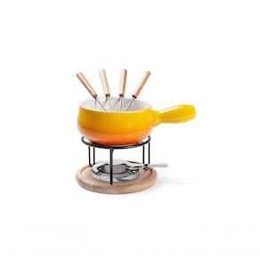 Conjunto Para Fondue 9 Peças - Amarelo - Brinox Amarelo Brinox