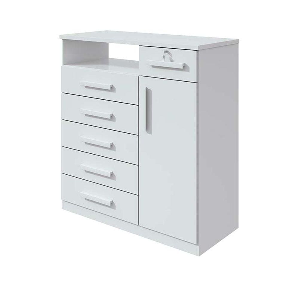 Cômoda 6 Gavetas Da Vinci lopas Branco