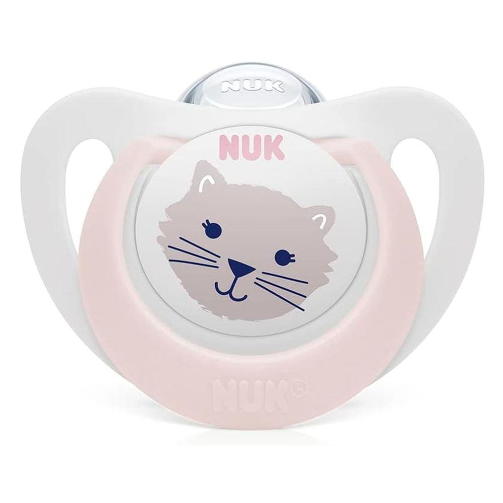 Chupeta Bebê Infantil Bico Silicone Macio Tamanho 1 Recém Nascido 0 A 6 Meses Menina Nuk Star
