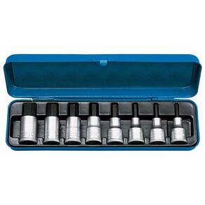 Jogo de Chaves Soquete Hexagonal 8 Peças 4 a 17 MM Encaixe 1/2" - Gedore 016201