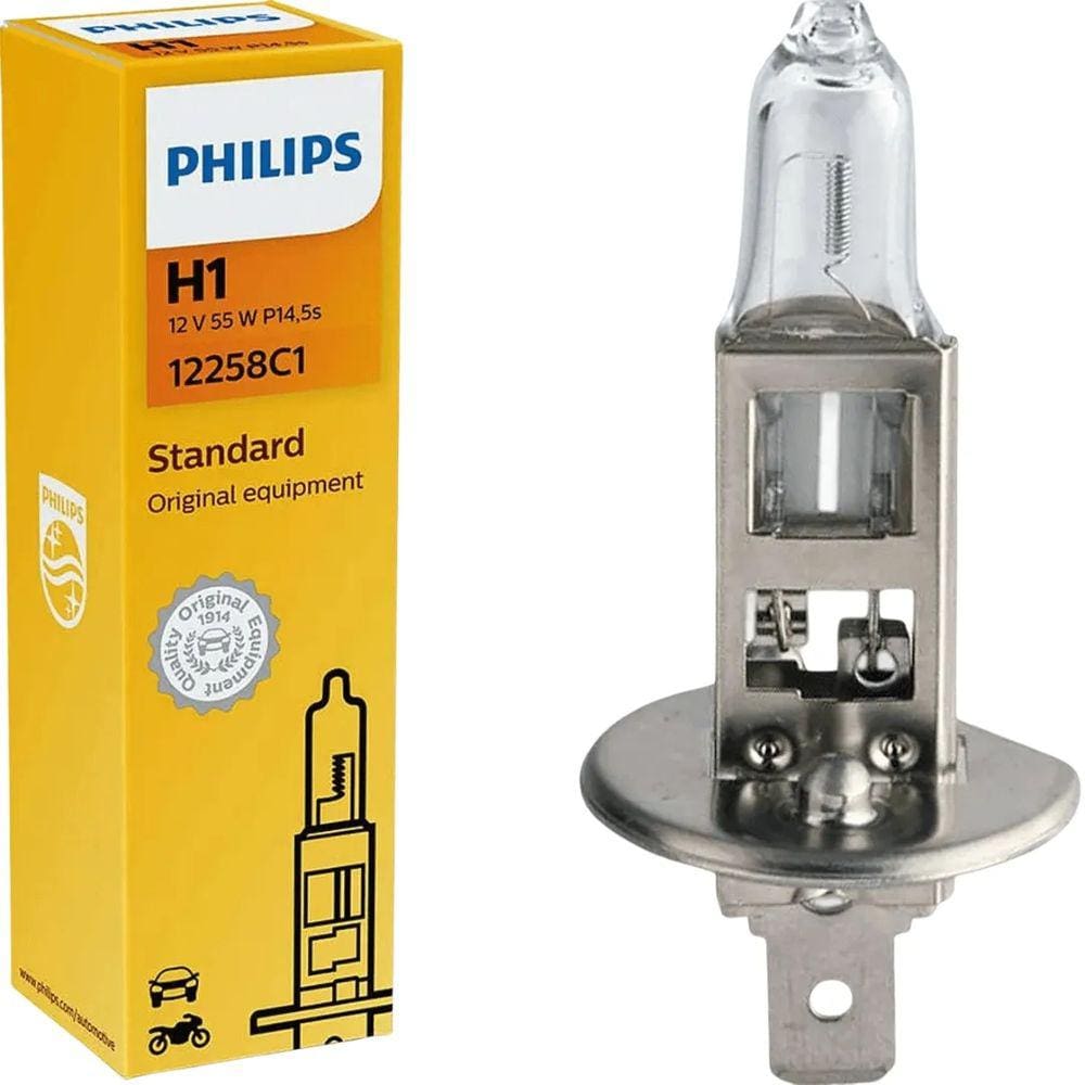 Lampada H1 Standard 12v 55w Reposicao Farol Carro Moto