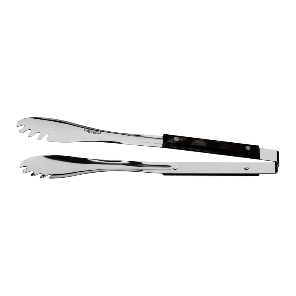 Pegador Carne Inox Polywood Castanho