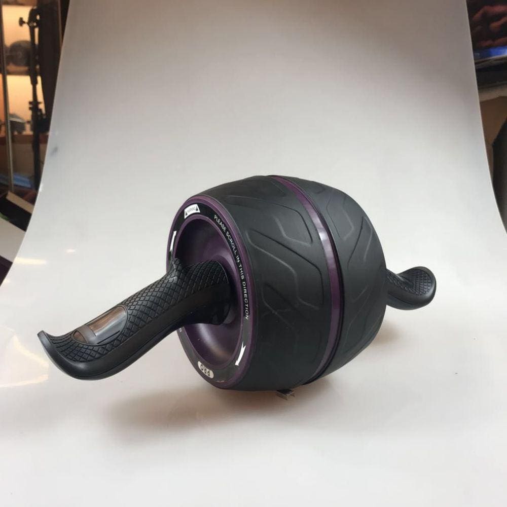 Roda para Exercício Abdominal Ultra Profissional Estabilizadora Com Retorno Roda Larga Lombar Fitness