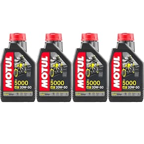 4 Oleo Motul 5000 20w50 Semissintético 4t 1lt