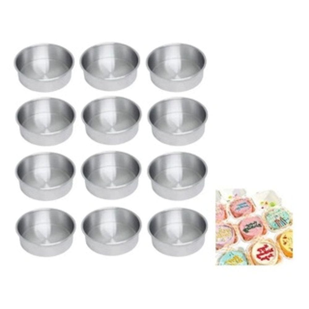 Kit 12 Formas Assadeira Para Bolo Bentô Cake - Naked Cake