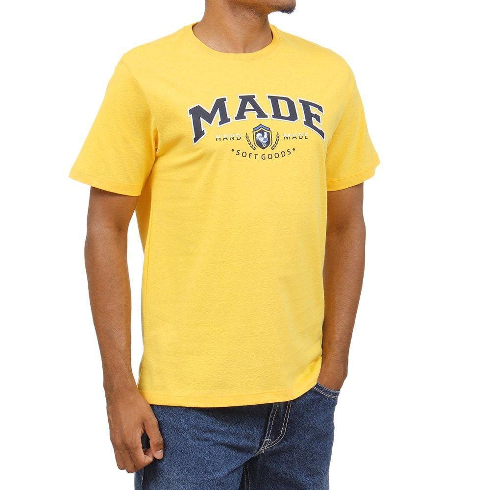 Camiseta Masculina Amarela Estampada Made In Mato 32940