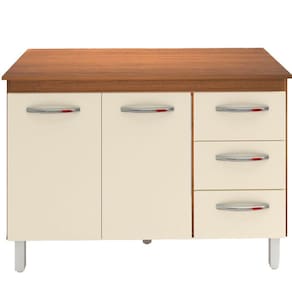 Balcao Com Tampo 120cm 9110x9300 Savana Off White Mobbs