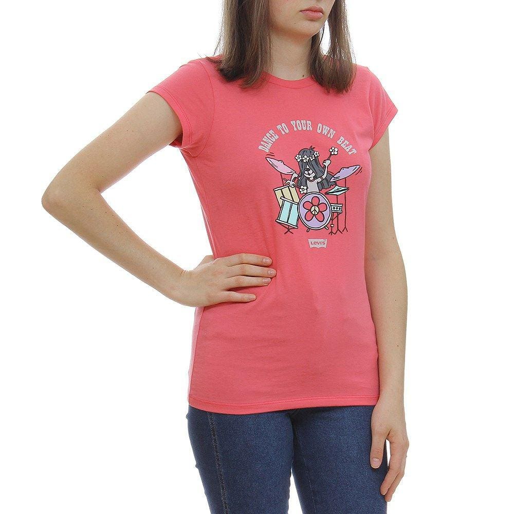 Camiseta Feminina Infantil Estampada Pink Levi`s 29996